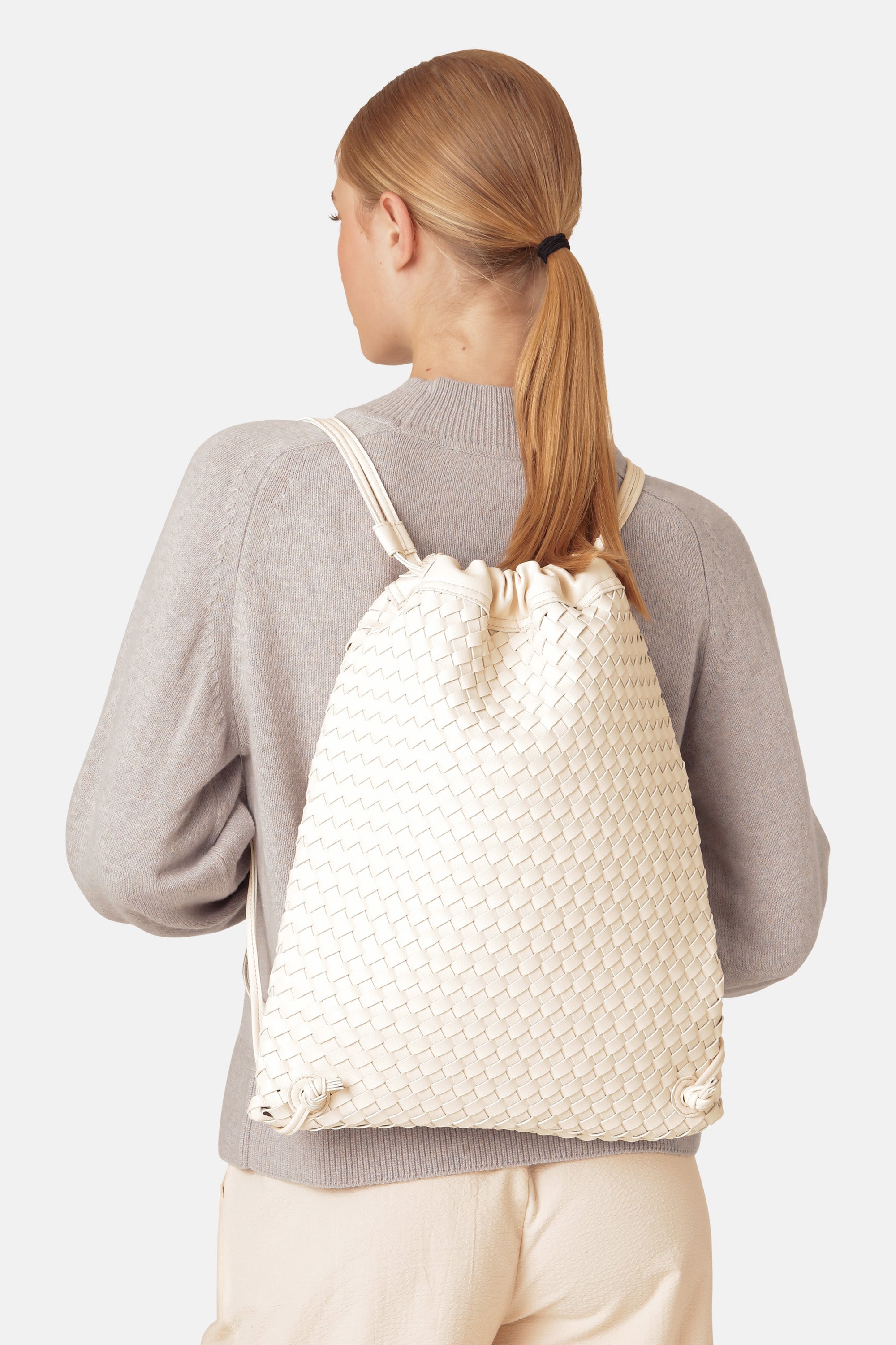 Ilse Jacobsen Hornbæk Accessories String Backpack Shoulder bag 104710 Egg White Silver